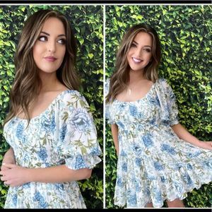 Much Ado Jacqueline Puff Sleeve Dress